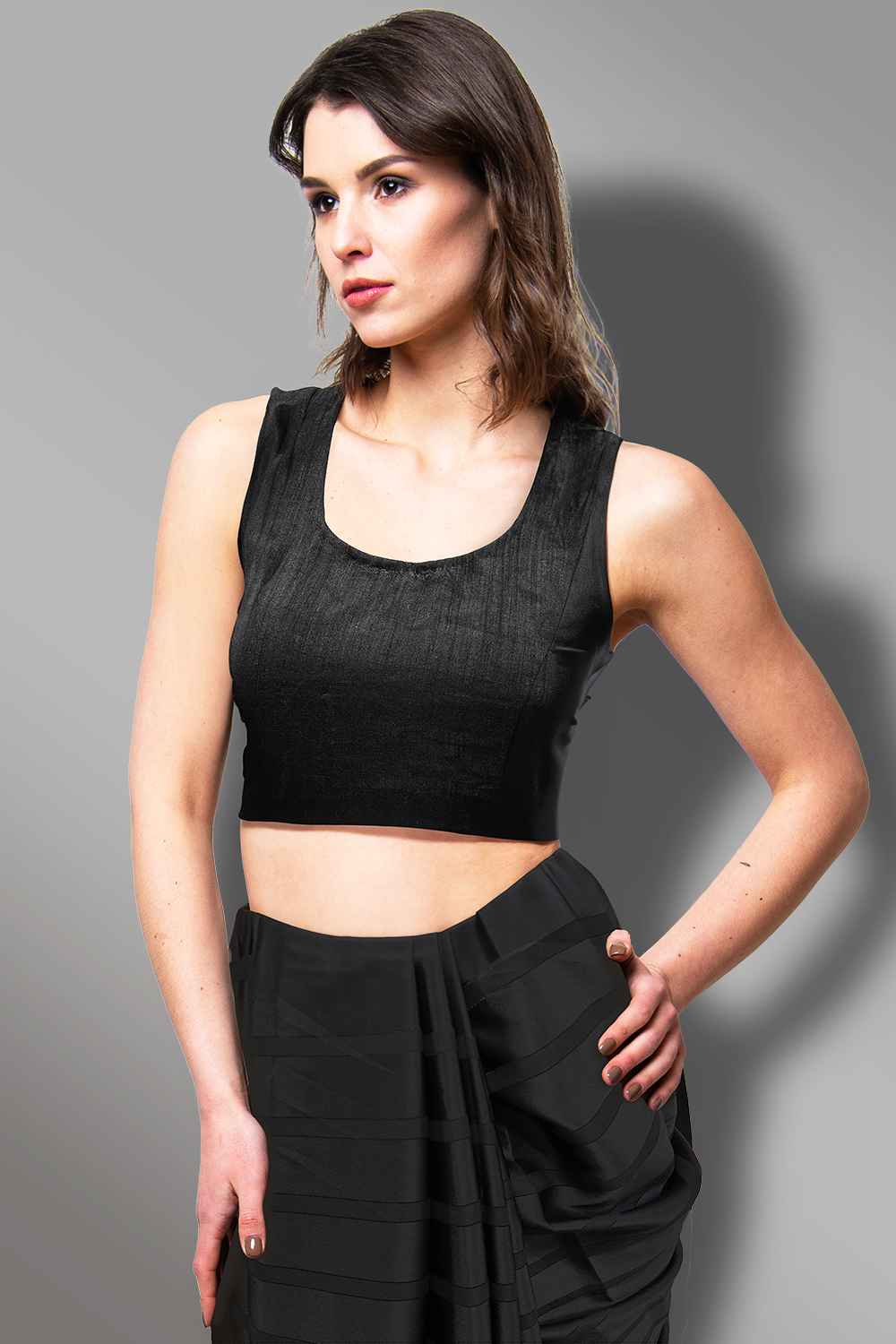 Black Sleeveless Blouse