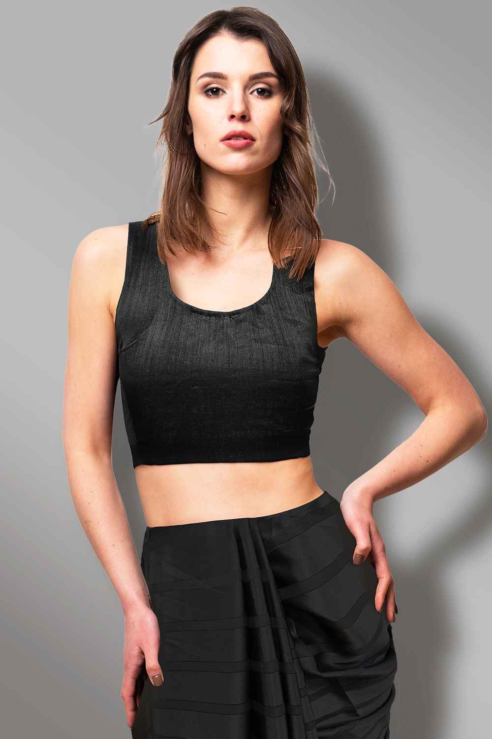Black Sleeveless Blouse