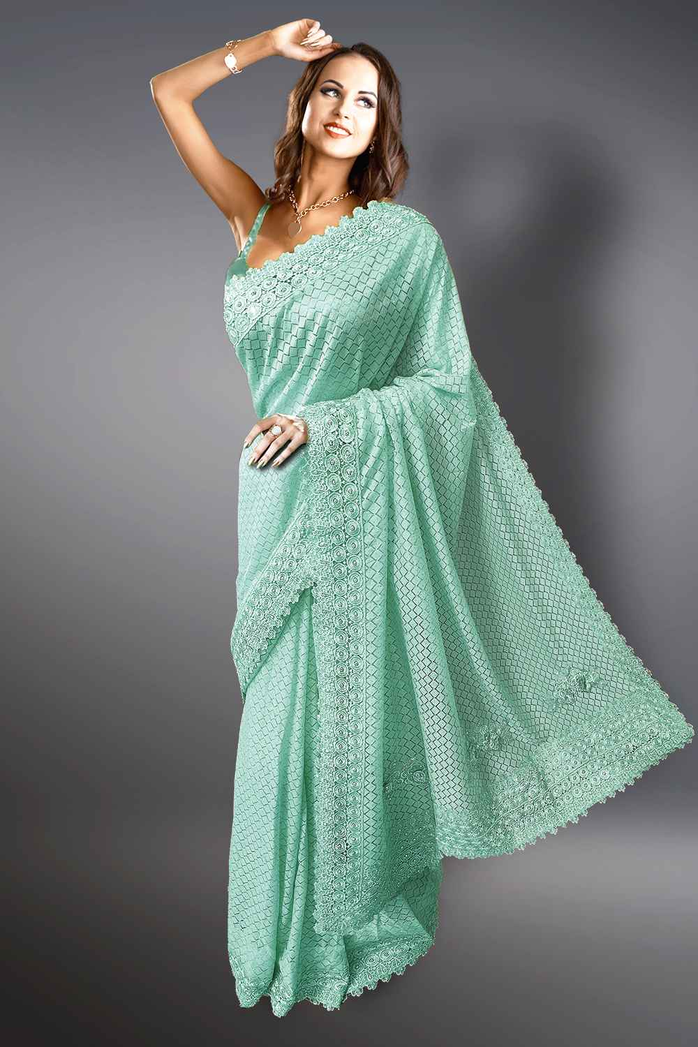 Blue Party Wear Saree