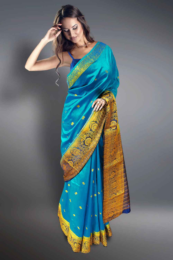 Blue Pattu Saree