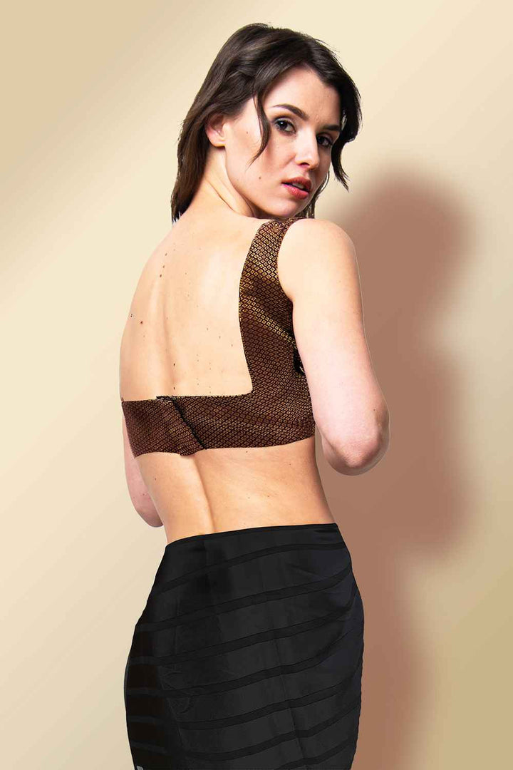 Brown Readymade Blouse