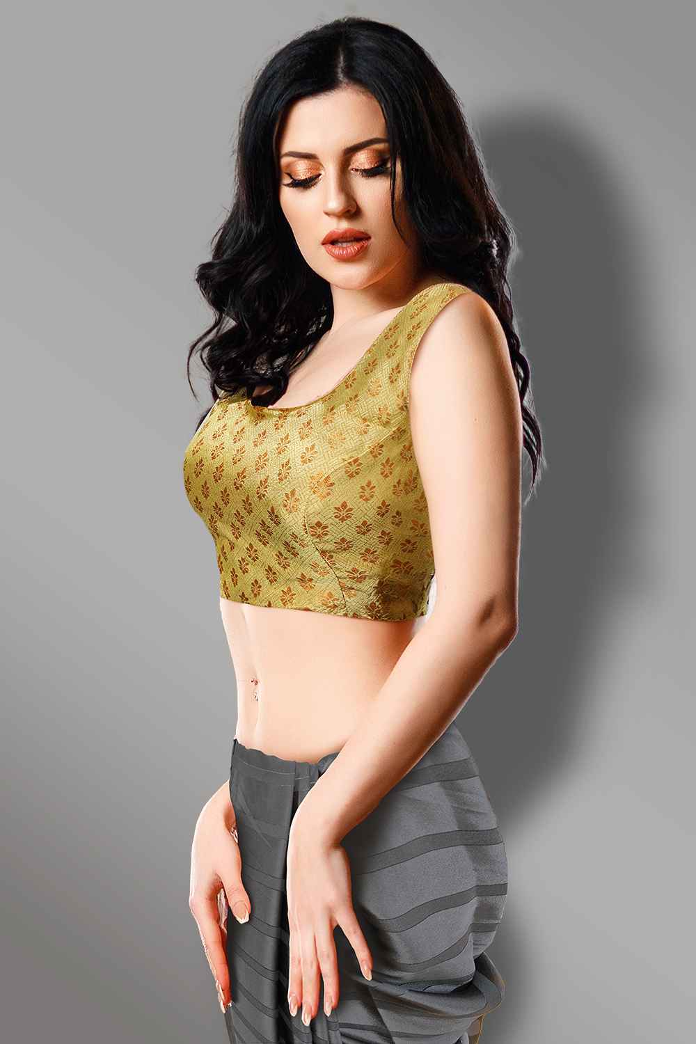 Golden Brocade Blouse