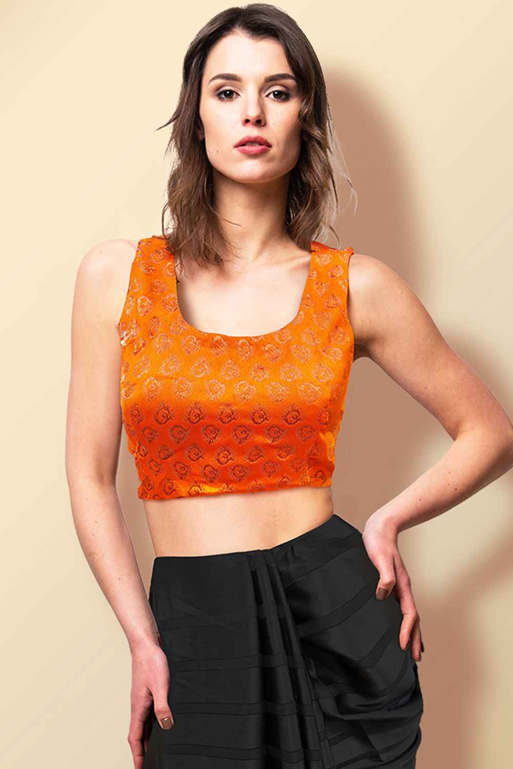 Orange Colour Blouse