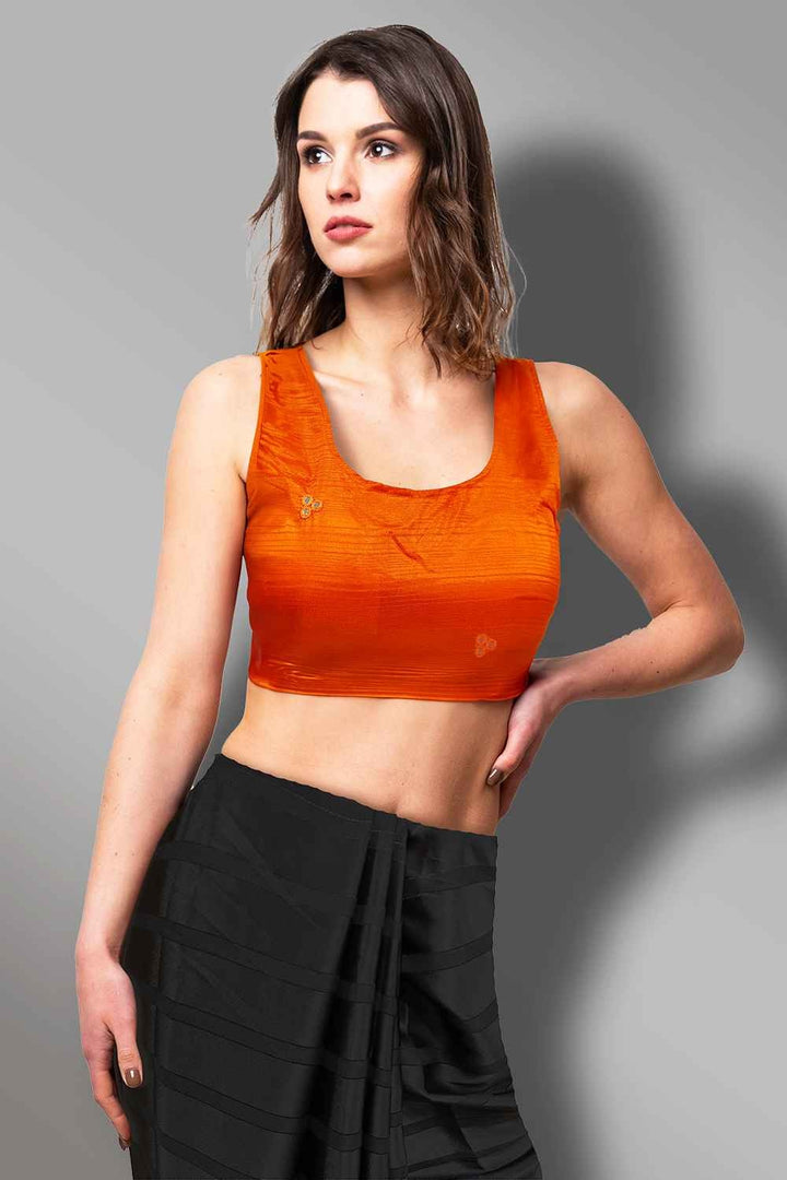 Orange Readymade Blouse