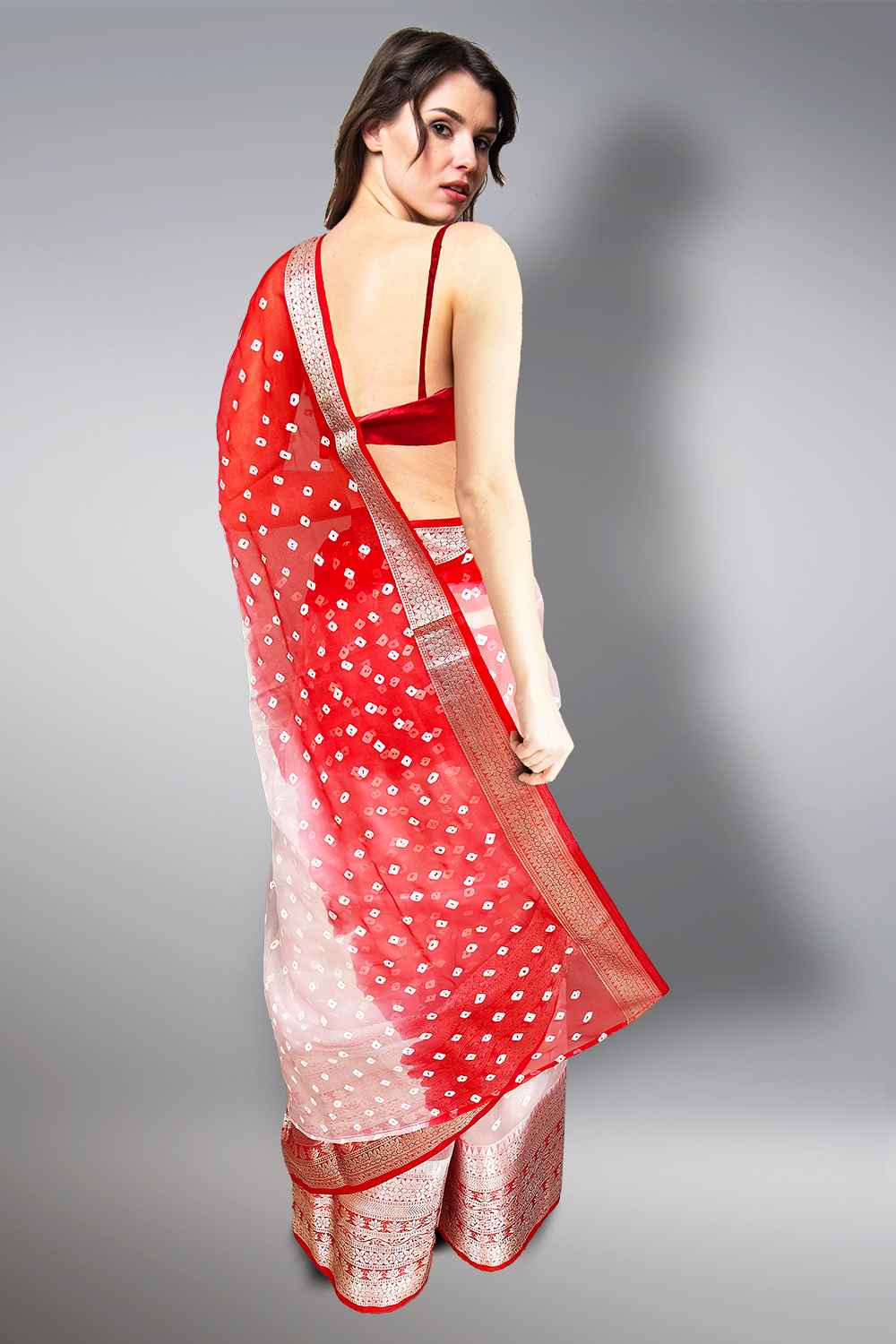 Organza Saree with Zari Border
