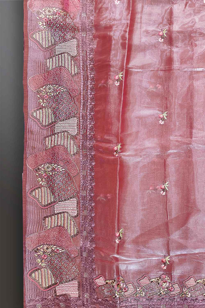 Peach Colour Wedding Saree