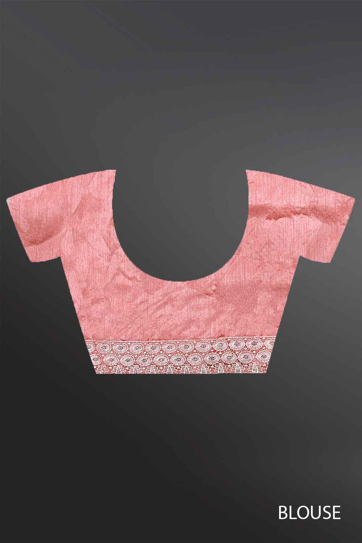 Peach Party Wear Saree