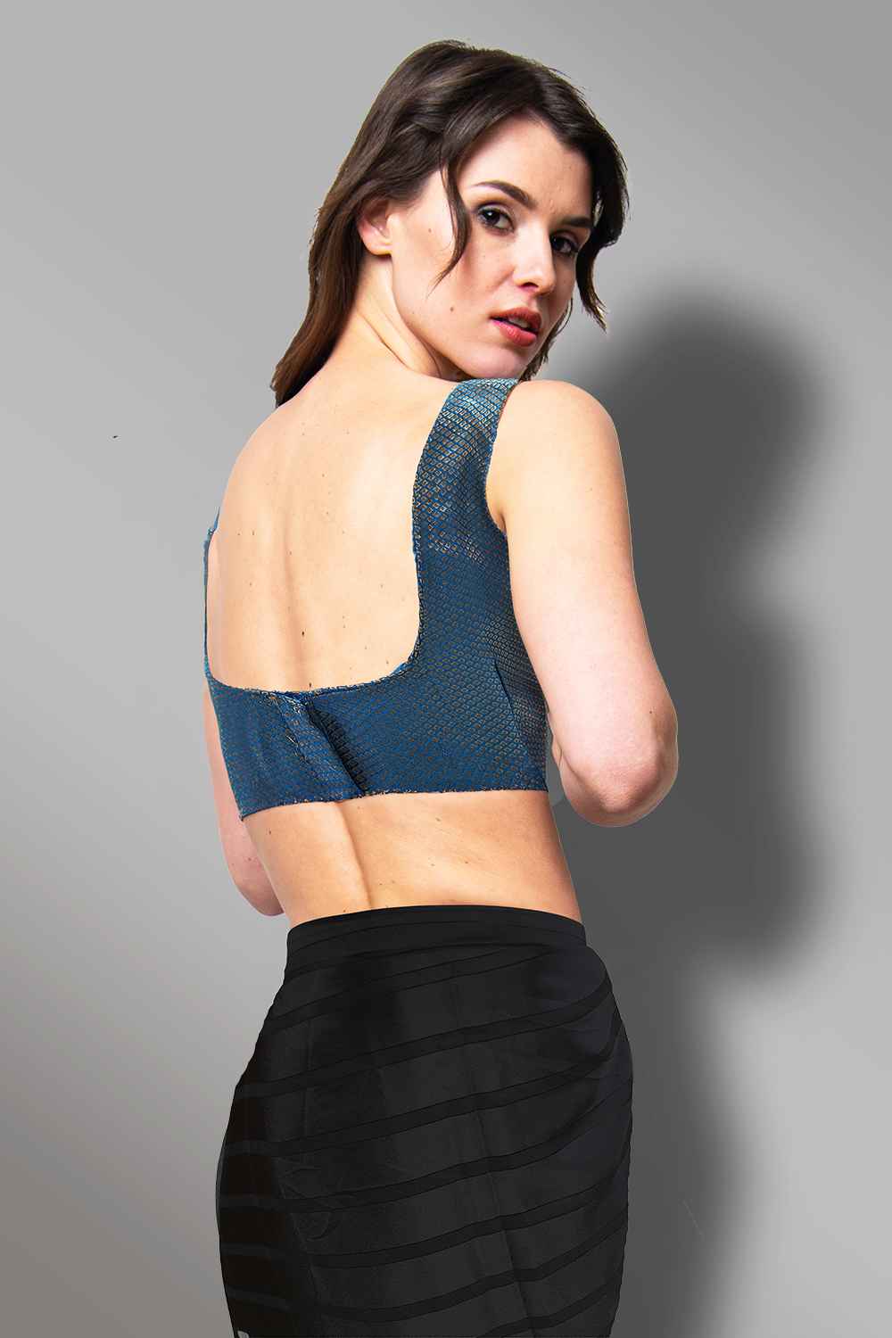 Sky Blue Readymade Blouse