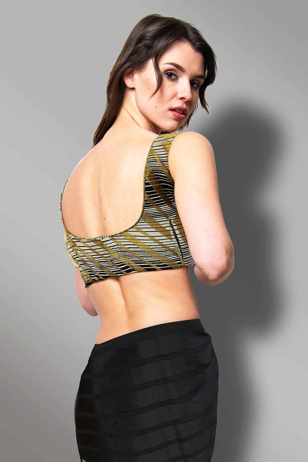 White and Gold Blouse