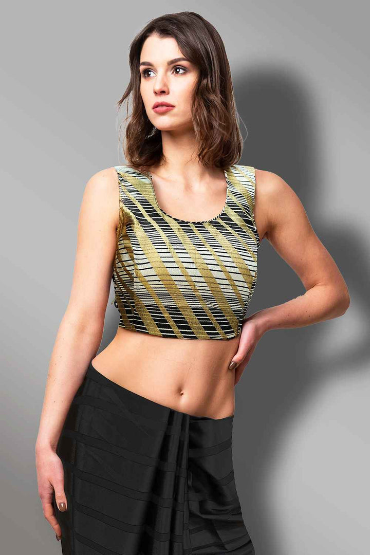 White and Gold Blouse