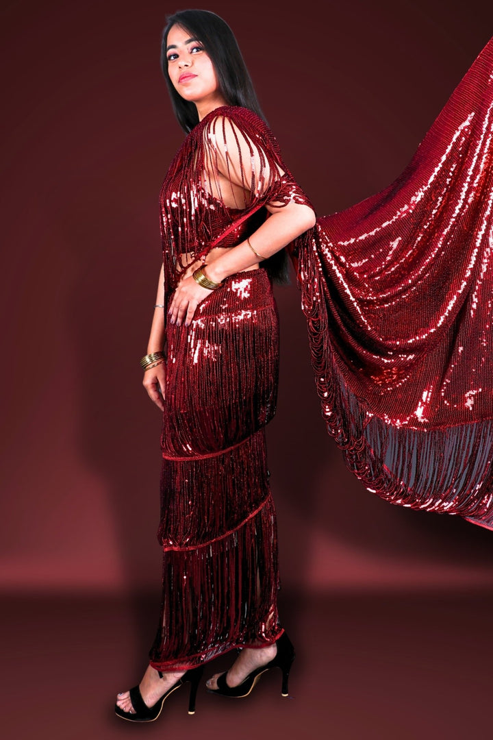 bollywood sequin saree