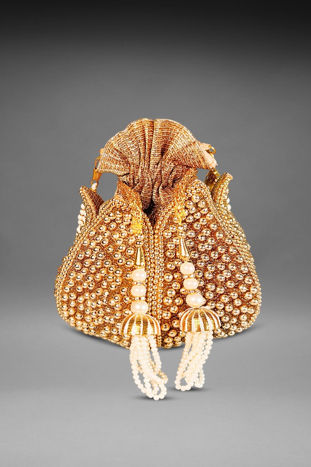 golden lotus potli bag