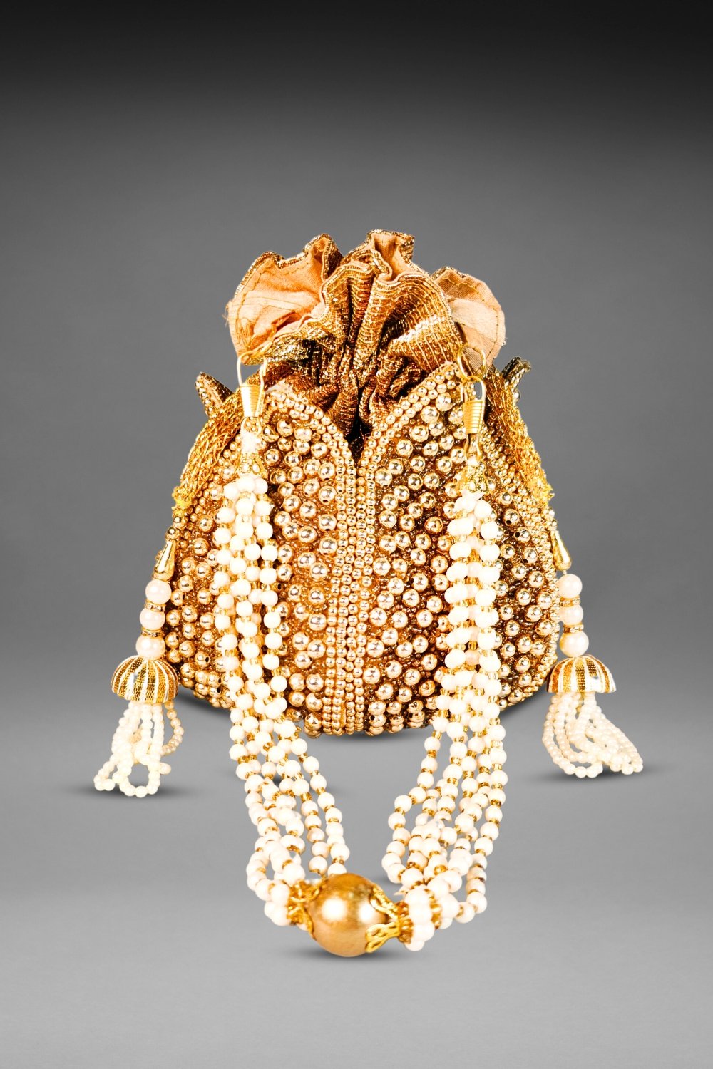 golden lotus potli bag