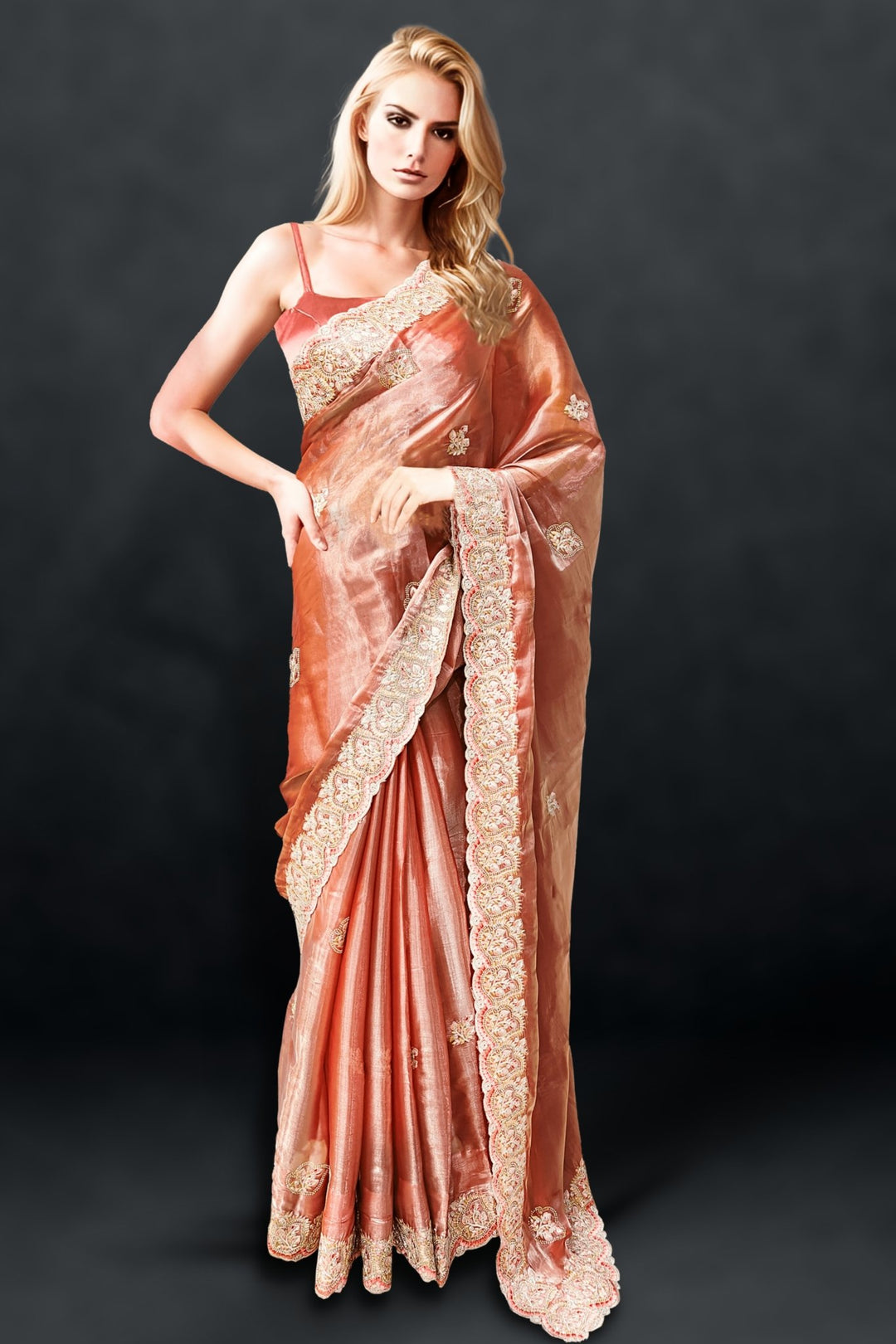 heavy stone work saree - heavy stone work sarees for wedding -  heavy stone work sarees with price