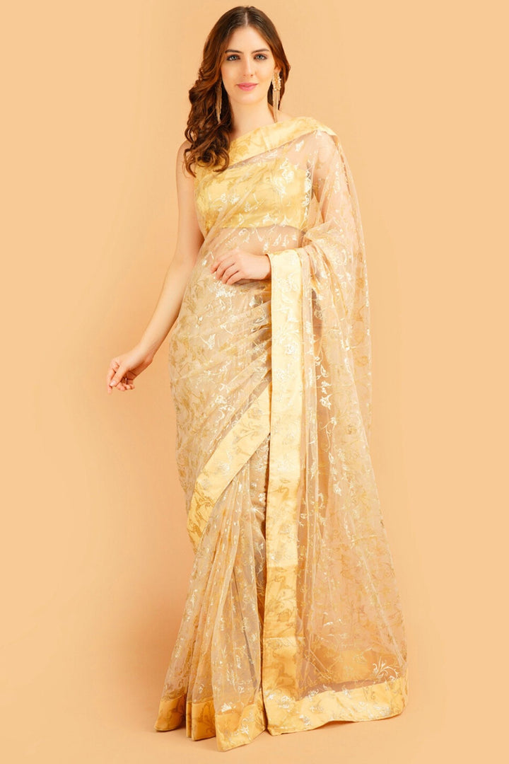 party wear net saree - net ki saree party wear