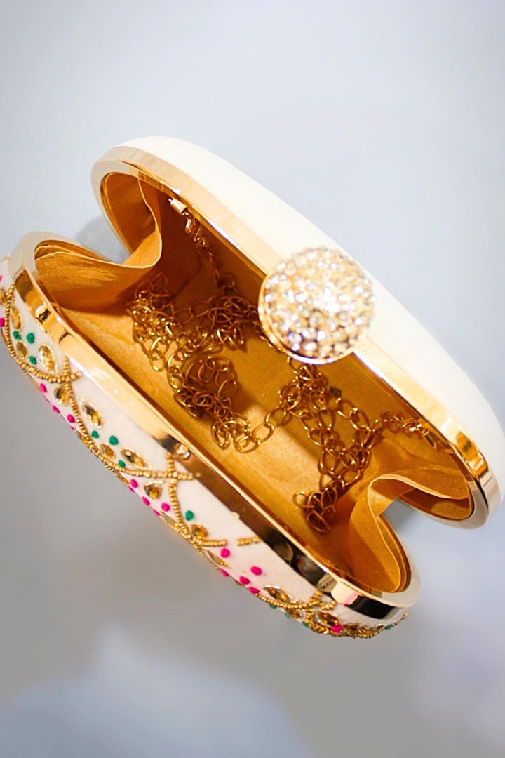 white clutch - white clutch purse