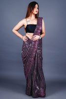 Sparks Fly Plum Saree